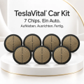 Teslaplatten Set - Blume des Lebens mit Buch