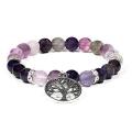 Baum des Lebens - Armband mit Amethyst/Fluorit